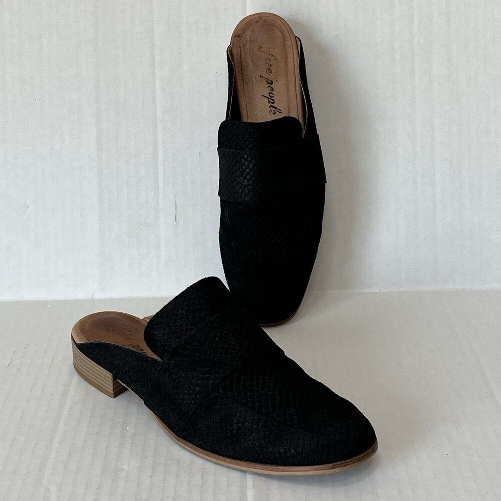 Free People Womens EU 40 US 9 At Ease Loafer Slip On Mules Suede Casual Flats